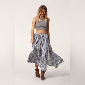 Boho Billabong Split Tie Dye Maxi Skirt